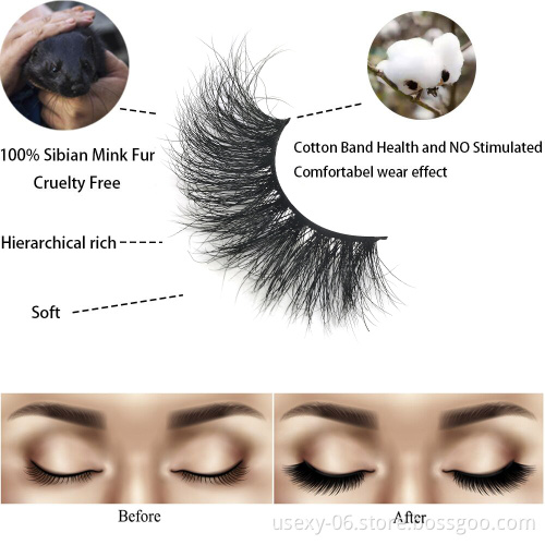 3D Mink Eyelashes Vendor 25mm Volume Eyelash Extension False Eyelashes With Customized Boxes